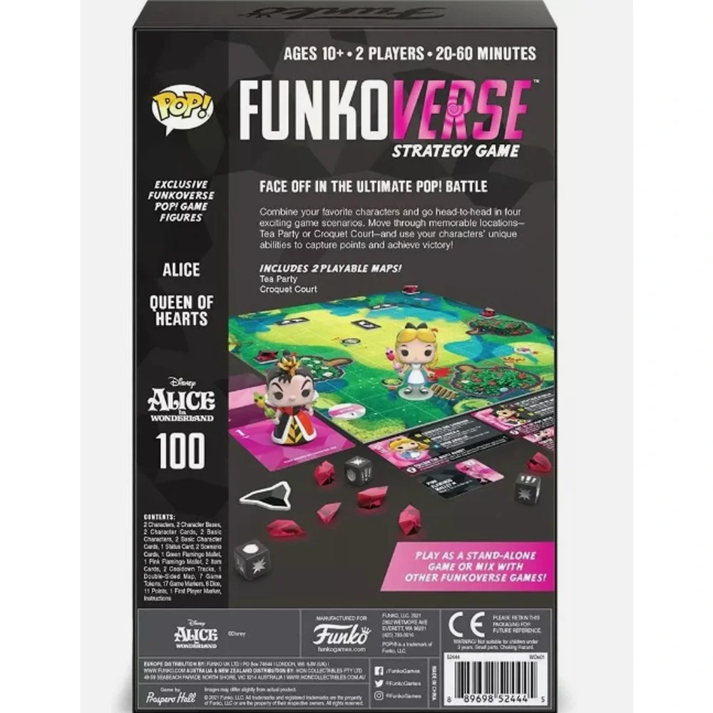 POP! Funkoverse Alice In Wonderland  Strategy Game 2 Pack Funko Games NWT